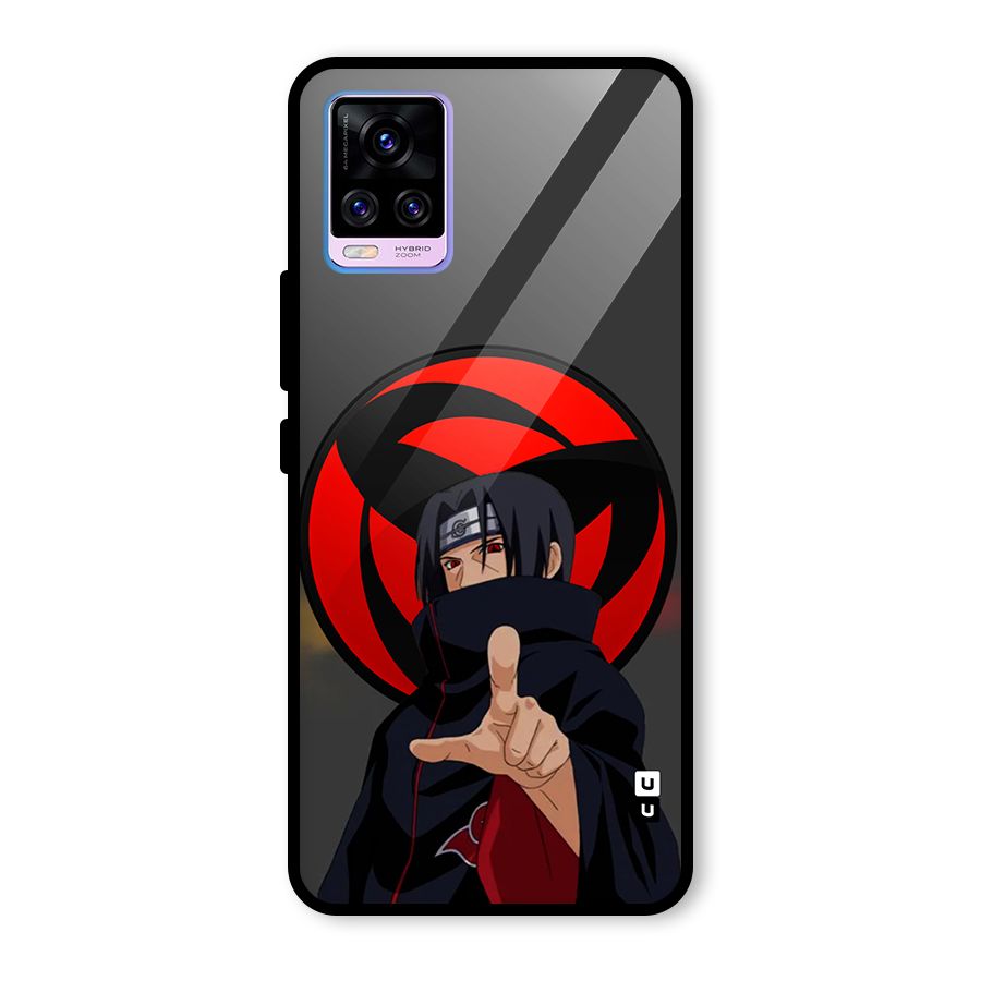 Itachi Uchiha With sharingan Glass Back Case for Vivo V20 Pro
