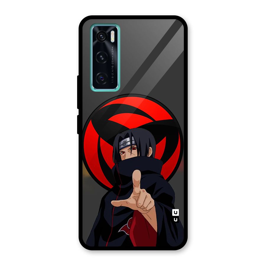 Itachi Uchiha With sharingan Glass Back Case for Vivo V20 SE