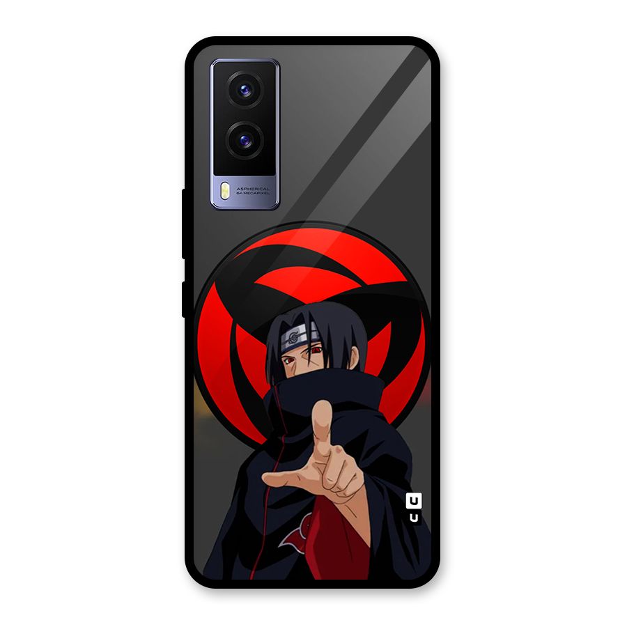 Itachi Uchiha With sharingan Glass Back Case for Vivo V21e 5G