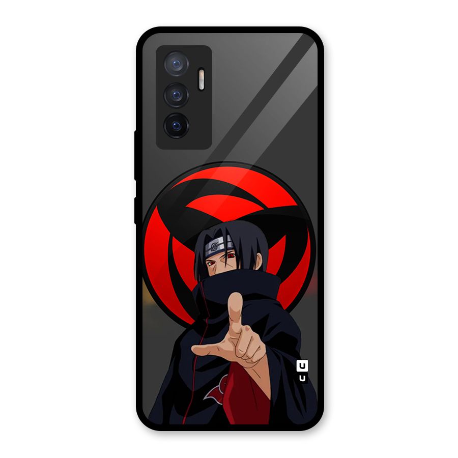 Itachi Uchiha With sharingan Glass Back Case for Vivo V23e