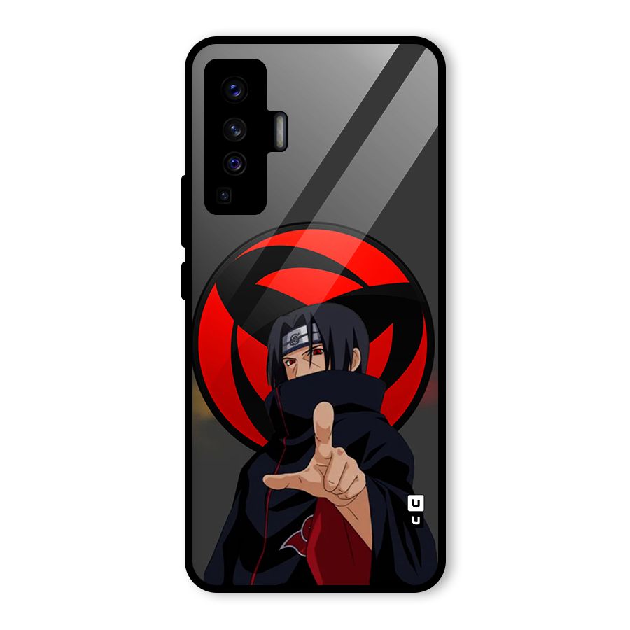 Itachi Uchiha With sharingan Glass Back Case for Vivo X50