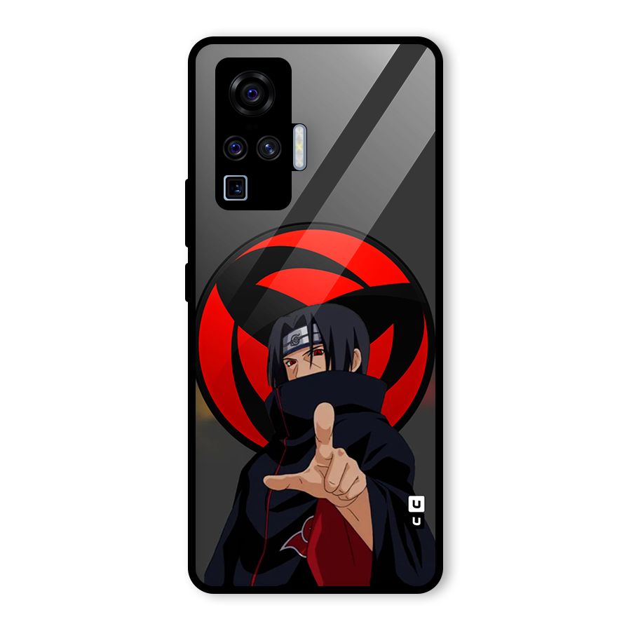 Itachi Uchiha With sharingan Glass Back Case for Vivo X50 Pro
