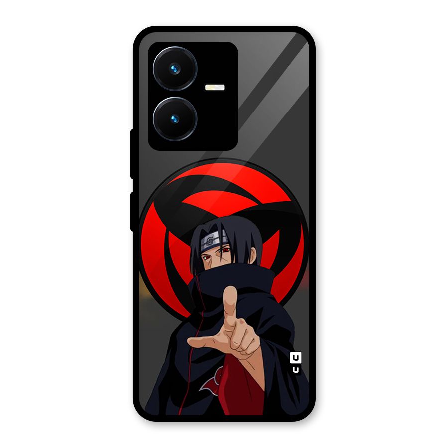 Itachi Uchiha With sharingan Glass Back Case for Vivo Y22