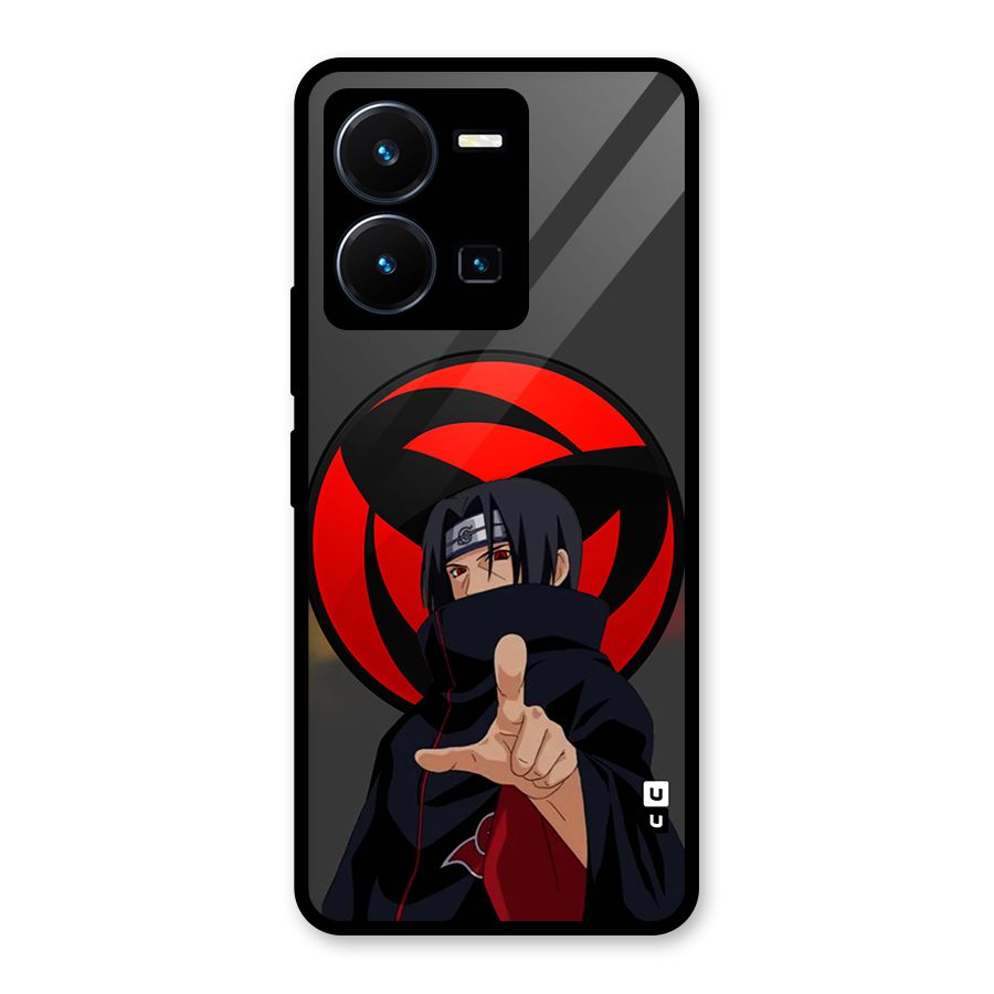 Itachi Uchiha With sharingan Glass Back Case for Vivo Y35
