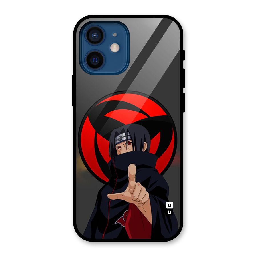 Itachi Uchiha With sharingan Glass Back Case for iPhone 12 Mini