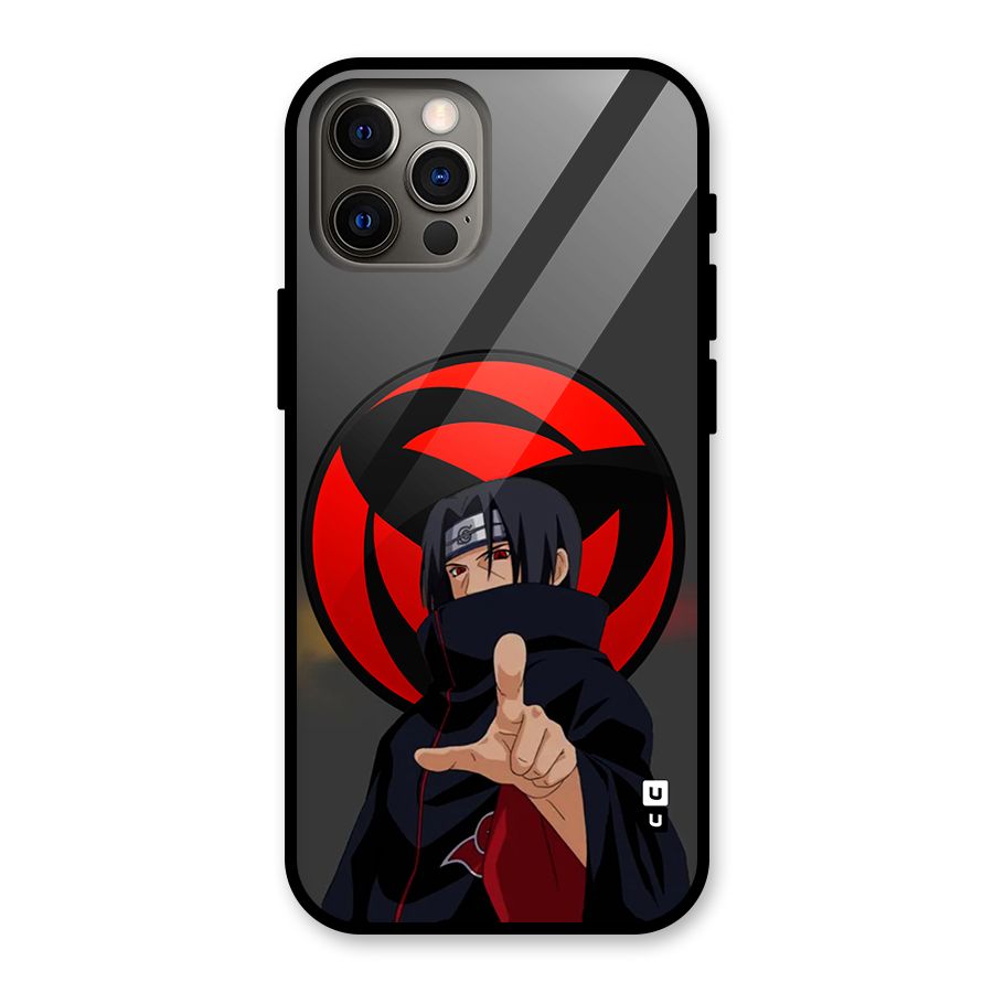Itachi Uchiha With sharingan Glass Back Case for iPhone 12 Pro