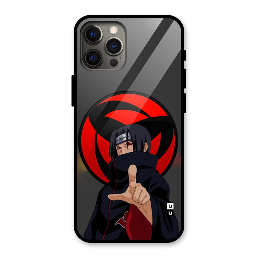 Itachi Uchiha With sharingan Glass Back Case for iPhone 12 Pro Max