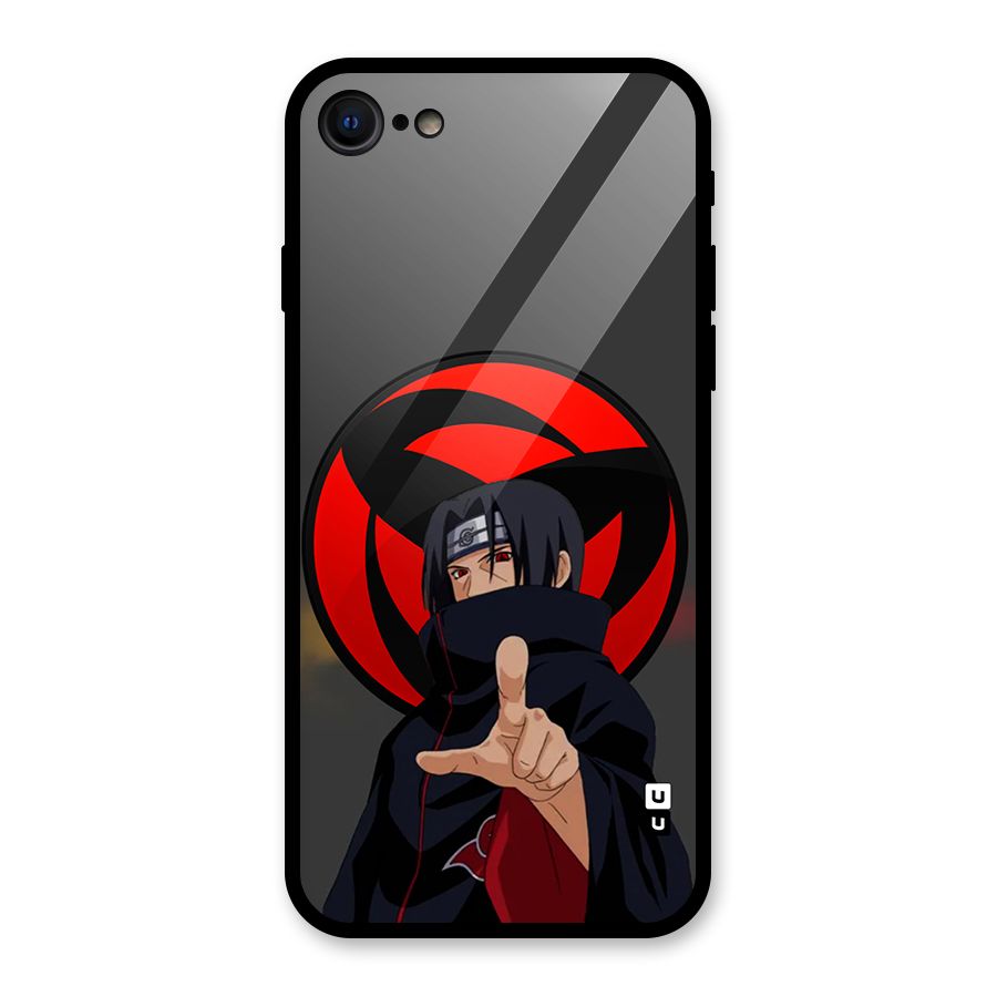 Itachi Uchiha With sharingan Glass Back Case for iPhone 7