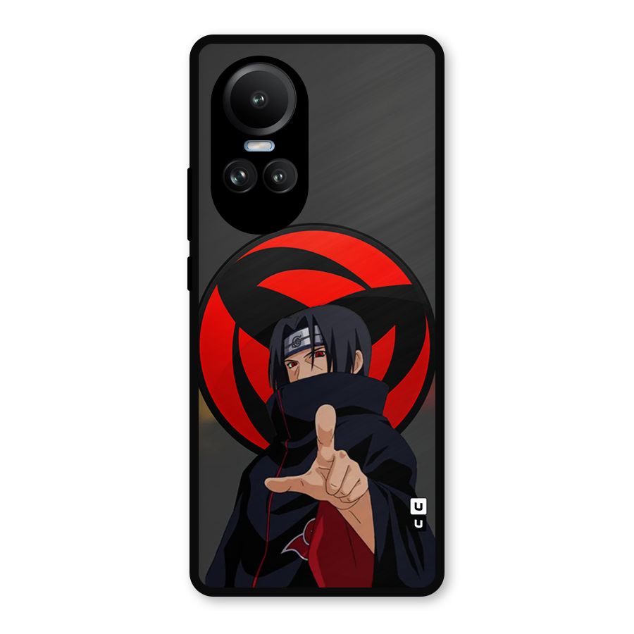 Itachi Uchiha With sharingan Metal Back Case for Oppo Reno10 Pro