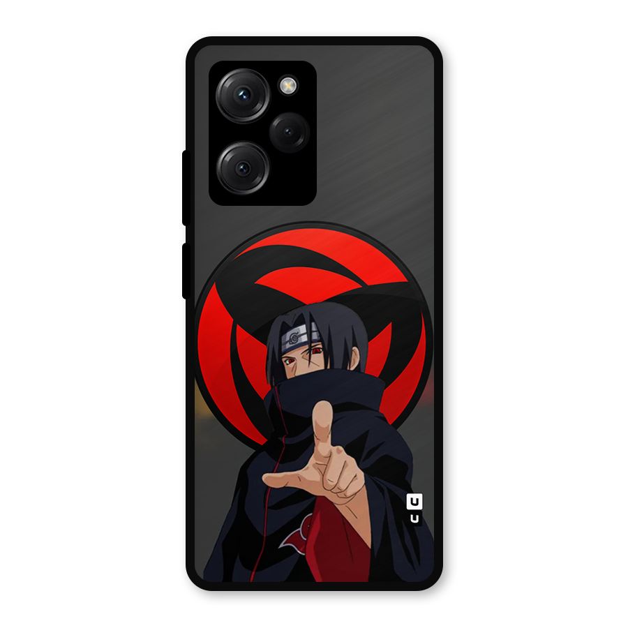 Itachi Uchiha With sharingan Metal Back Case for Poco X5 Pro
