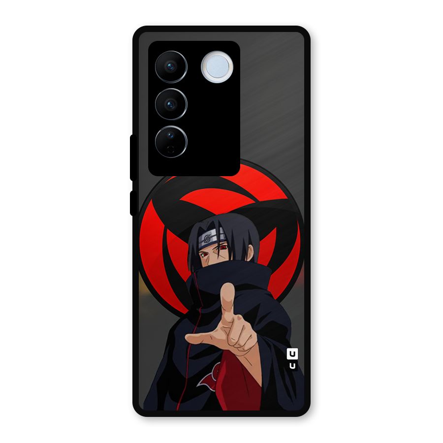 Itachi Uchiha With sharingan Metal Back Case for Vivo V27 Pro