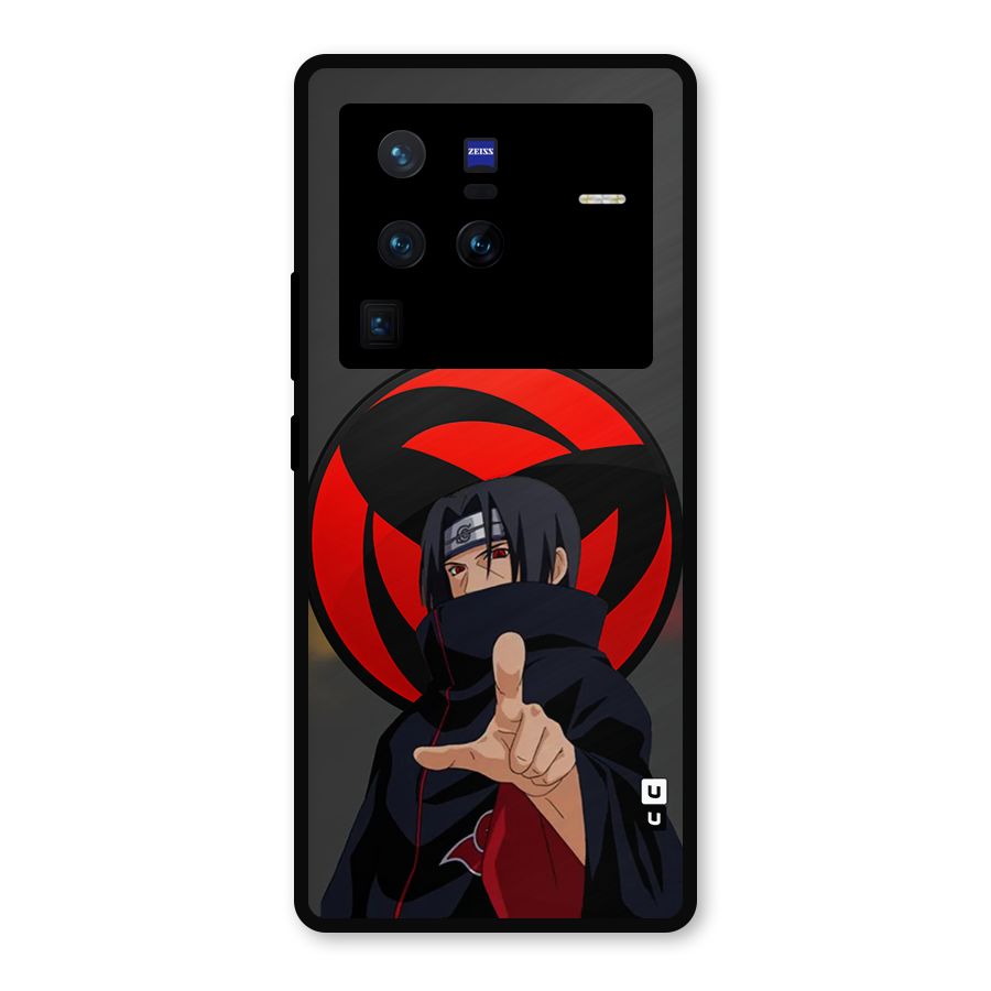Itachi Uchiha With sharingan Metal Back Case for Vivo X80 Pro