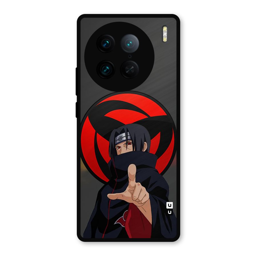 Itachi Uchiha With sharingan Metal Back Case for Vivo X90 Pro