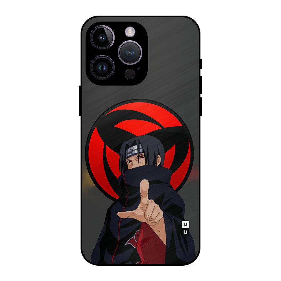 Itachi Uchiha With sharingan Metal Back Case for iPhone 14 Pro Max