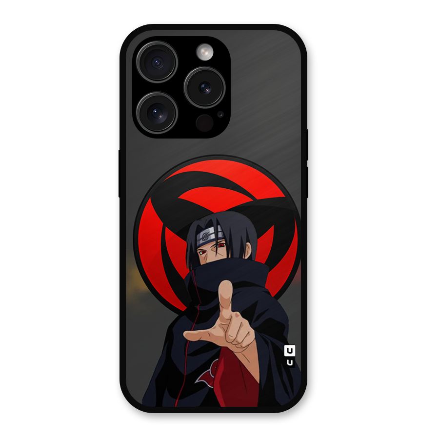Itachi Uchiha With sharingan Metal Back Case for iPhone 15 Pro