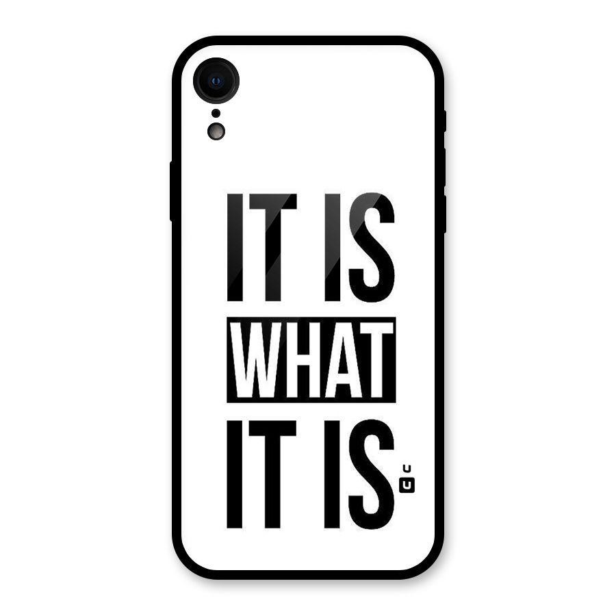 Itis What Itis Glass Back Case for iPhone XR