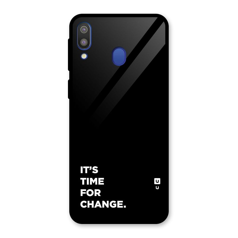 Its Time For Change Glass Back Case for Galaxy M20