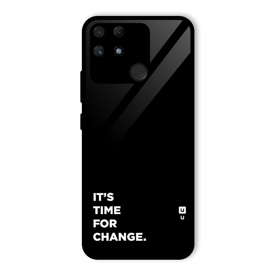 Its Time For Change Glass Back Case for Realme Narzo 50A