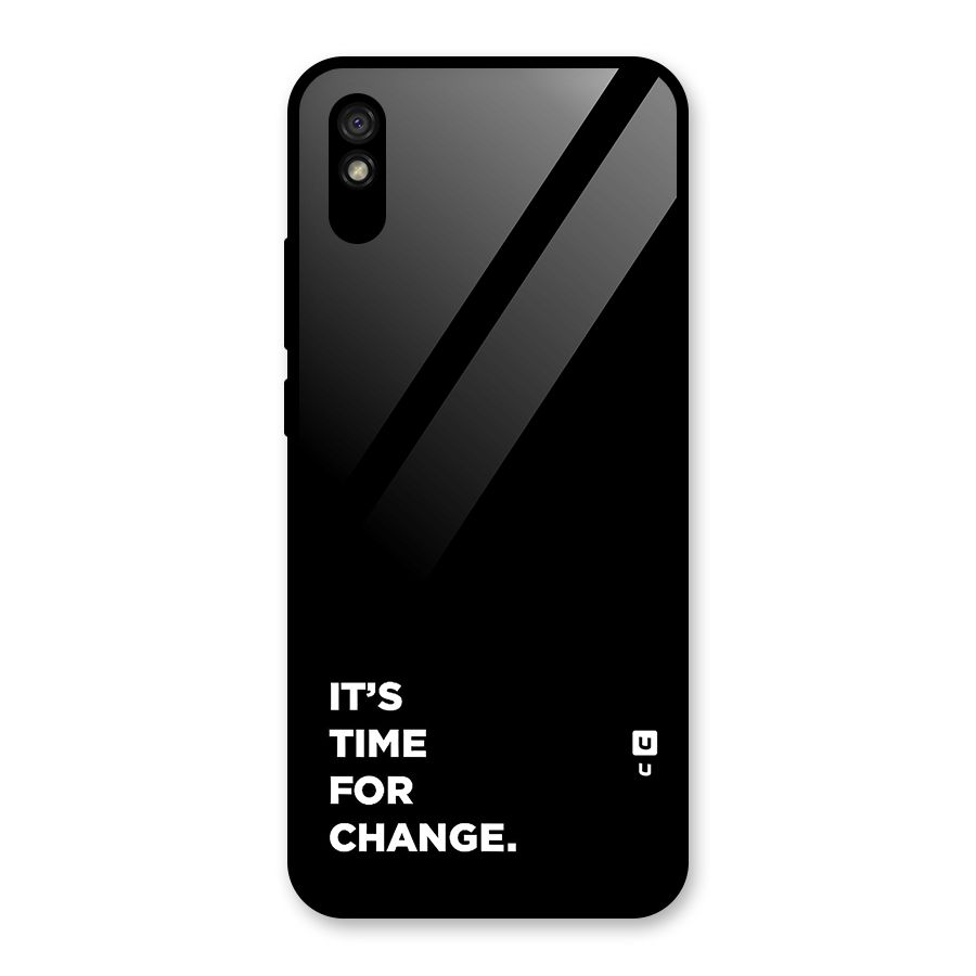 Its Time For Change Glass Back Case for Redmi 9A