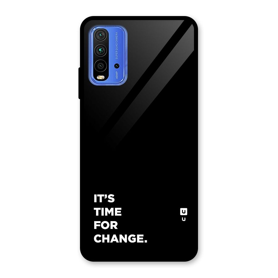 Its Time For Change Glass Back Case for Redmi 9 Power