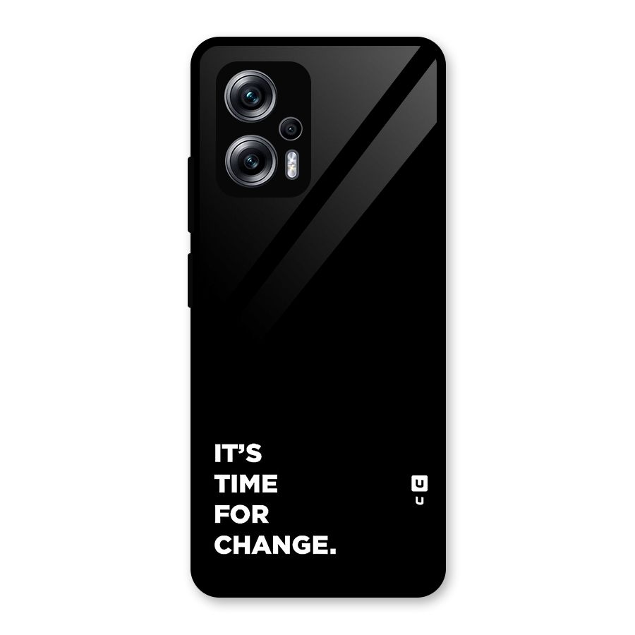 Its Time For Change Glass Back Case for Redmi K50i