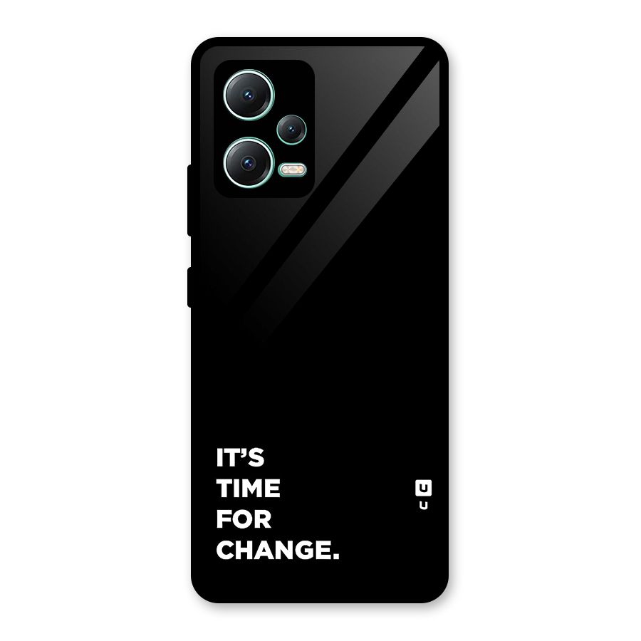 Its Time For Change Glass Back Case for Redmi Note 12 5G