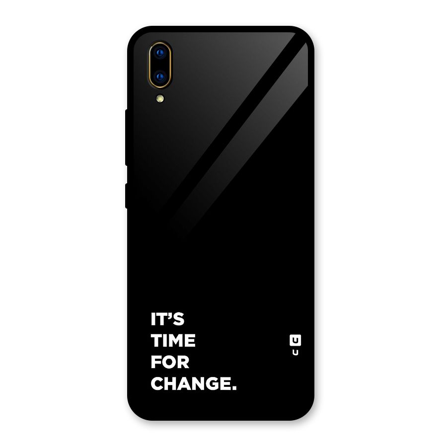 Its Time For Change Glass Back Case for Vivo V11 Pro