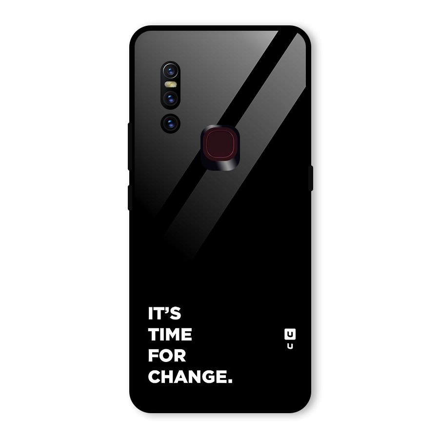 Its Time For Change Glass Back Case for Vivo V15