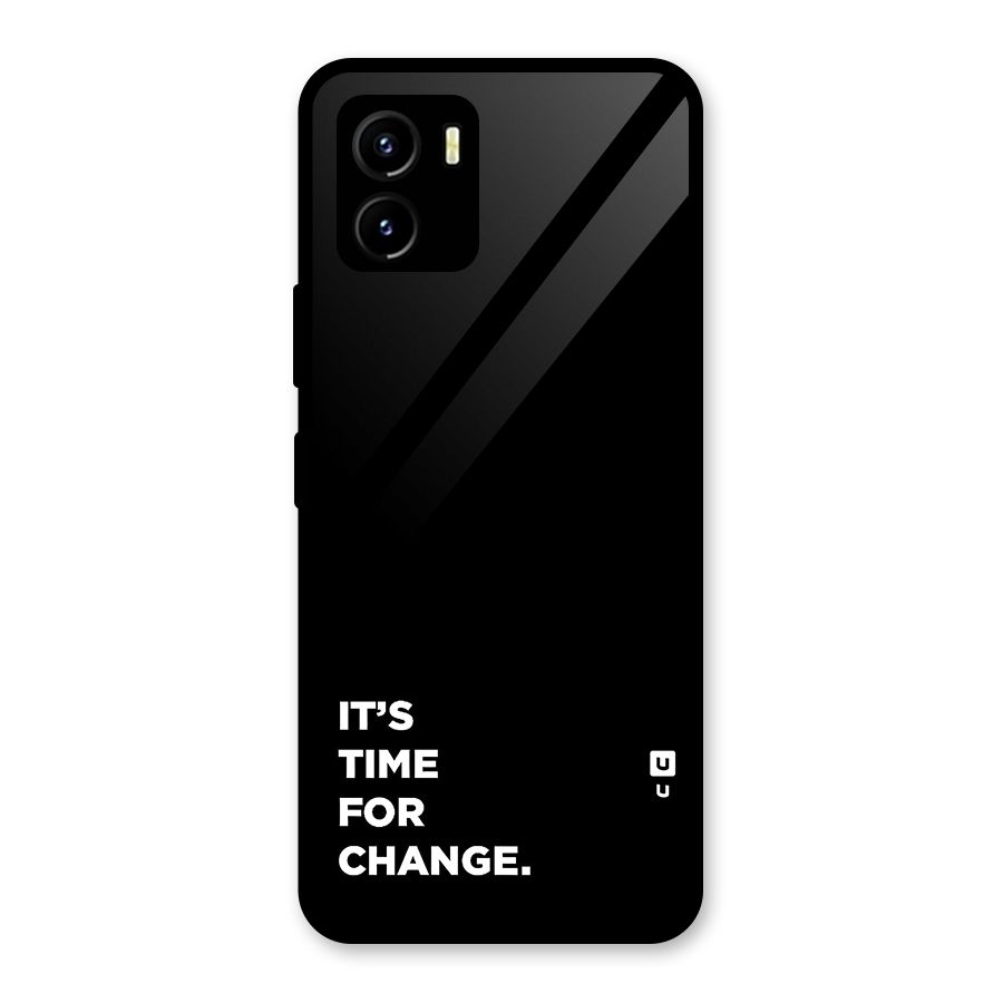 Its Time For Change Glass Back Case for Vivo Y15s