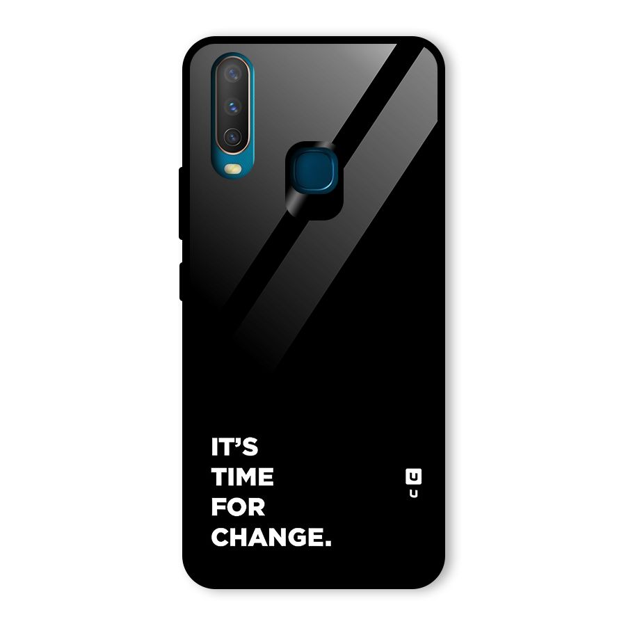 Its Time For Change Glass Back Case for Vivo Y17