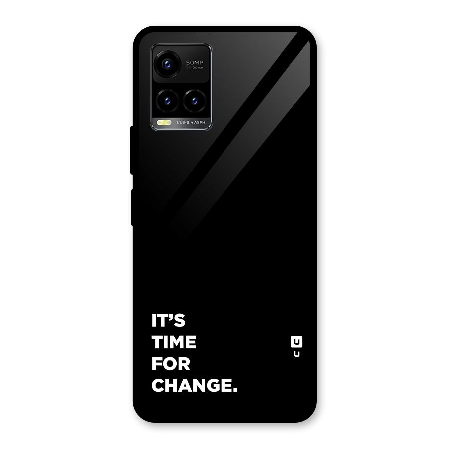 Its Time For Change Glass Back Case for Vivo Y21T