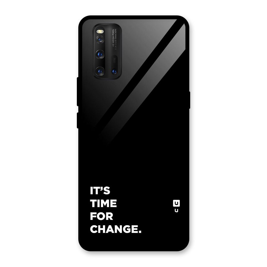 Its Time For Change Glass Back Case for Vivo iQOO 3