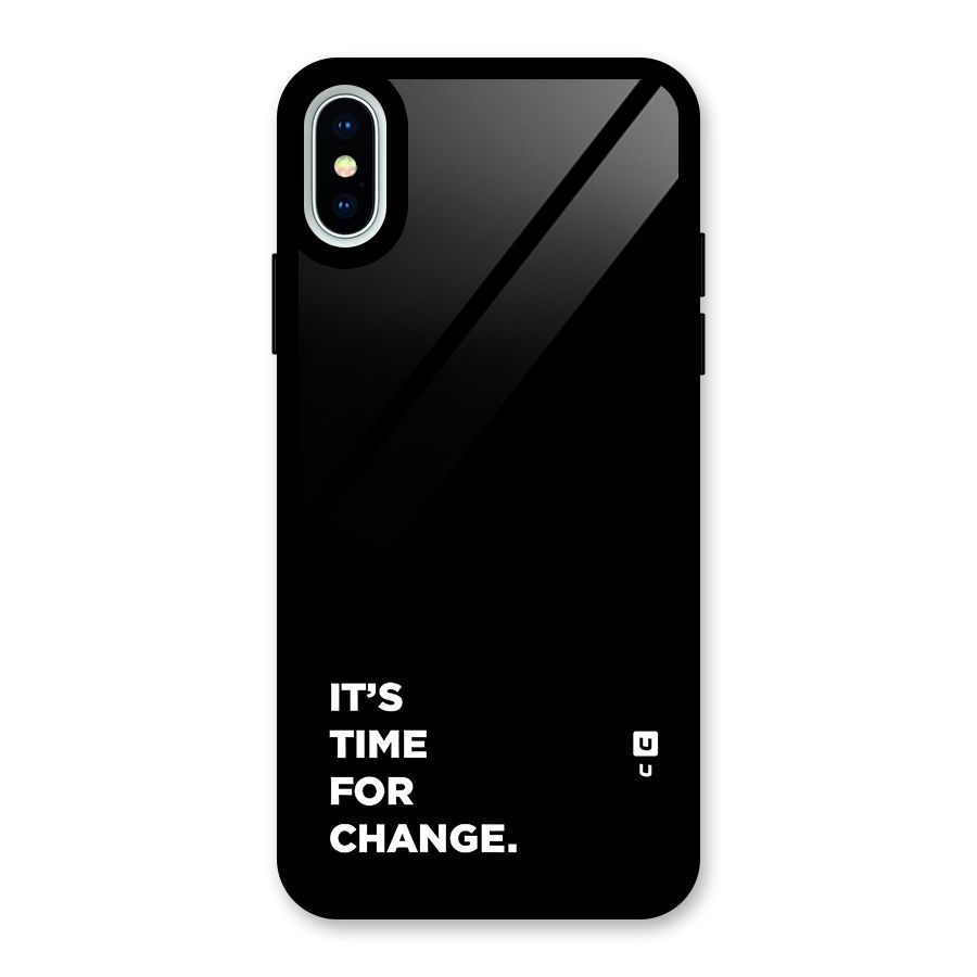 Its Time For Change Glass Back Case for iPhone X