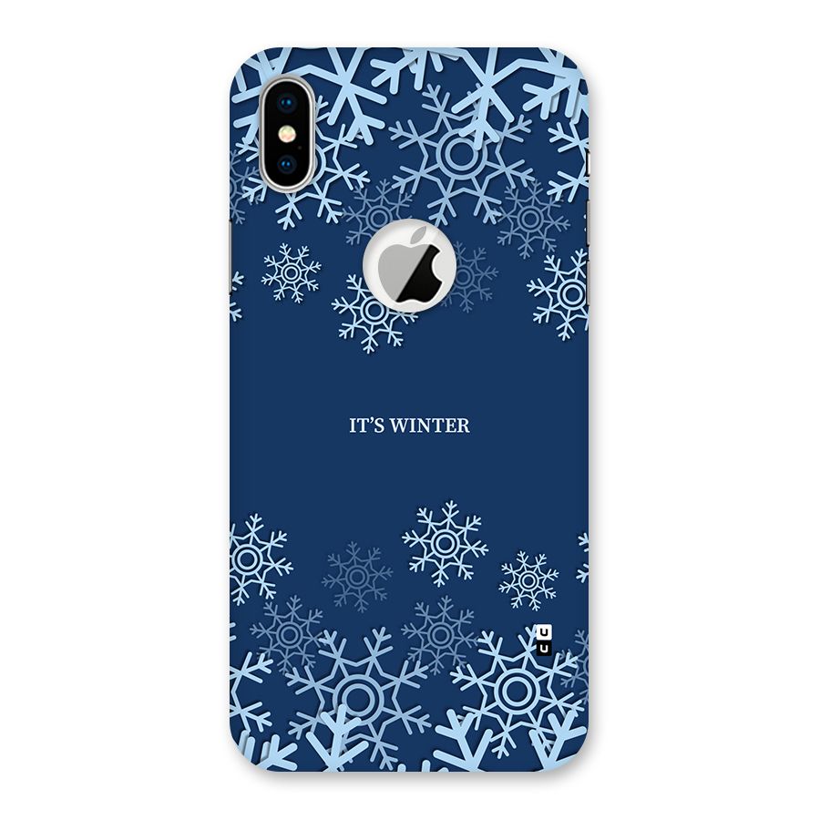 Its Winter Back Case for iPhone X Logo Cut