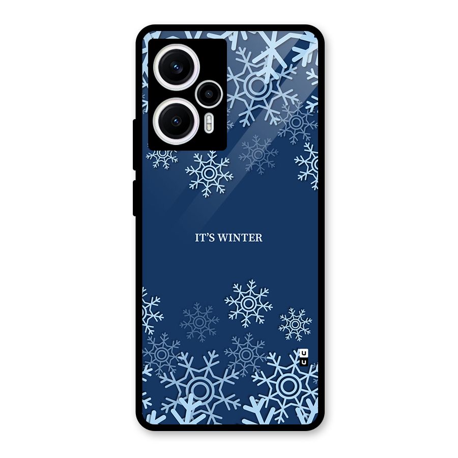 Its Winter Glass Back Case for Poco F5