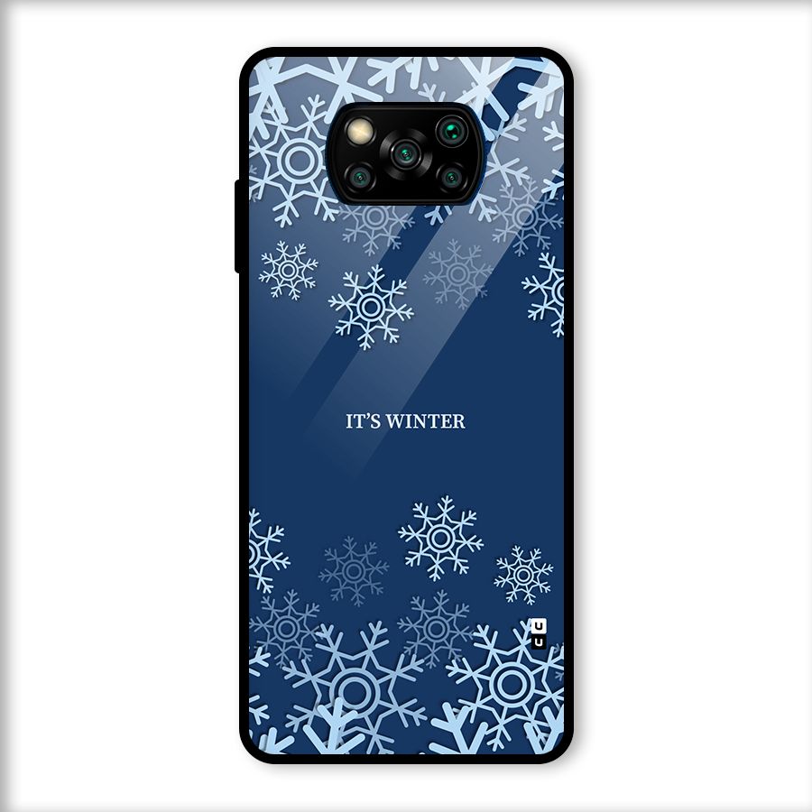 Its Winter Glass Back Case for Poco X3