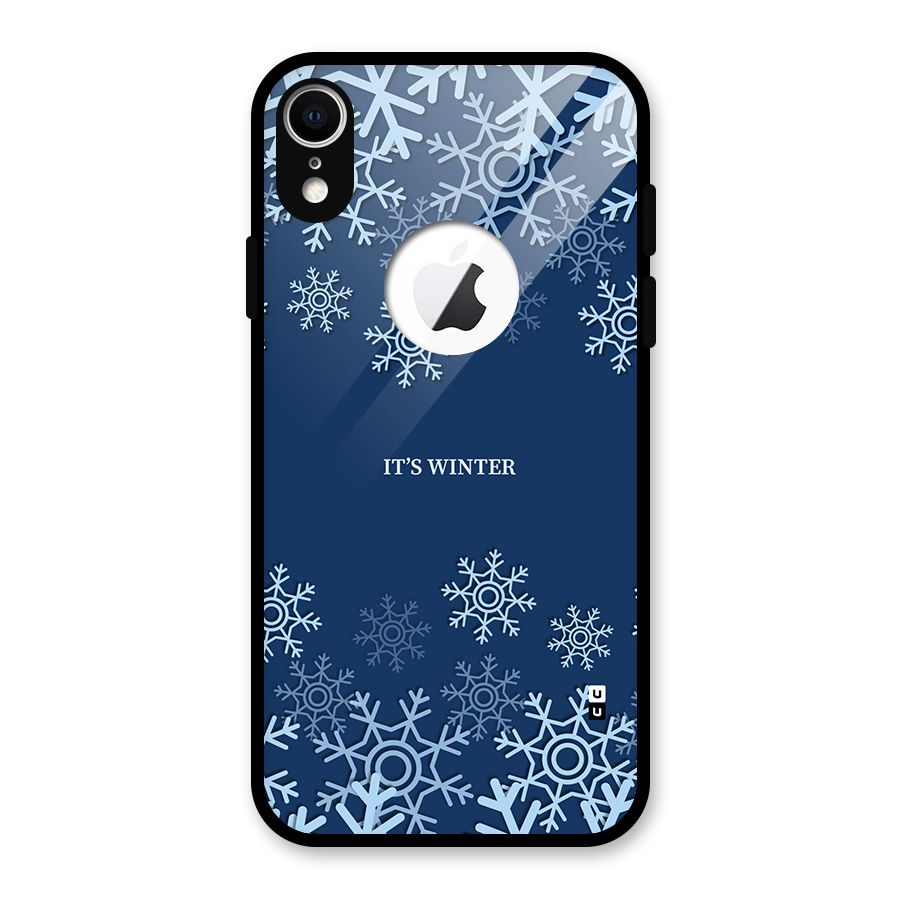 Its Winter Glass Back Case for iPhone XR Logo Cut