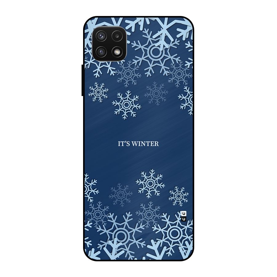 Its Winter Metal Back Case for Galaxy A22 5G