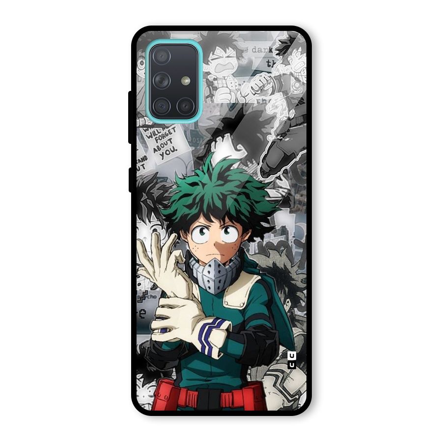 Izuku Midoriya Glass Back Case for Galaxy A71