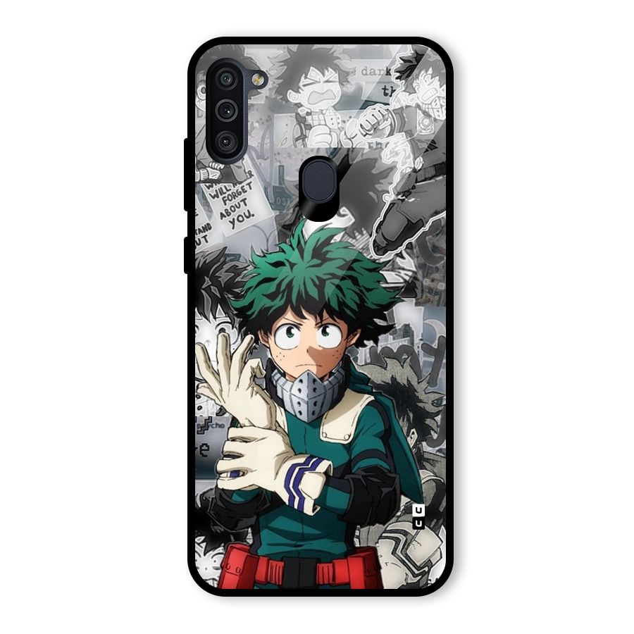 Izuku Midoriya Glass Back Case for Galaxy M11