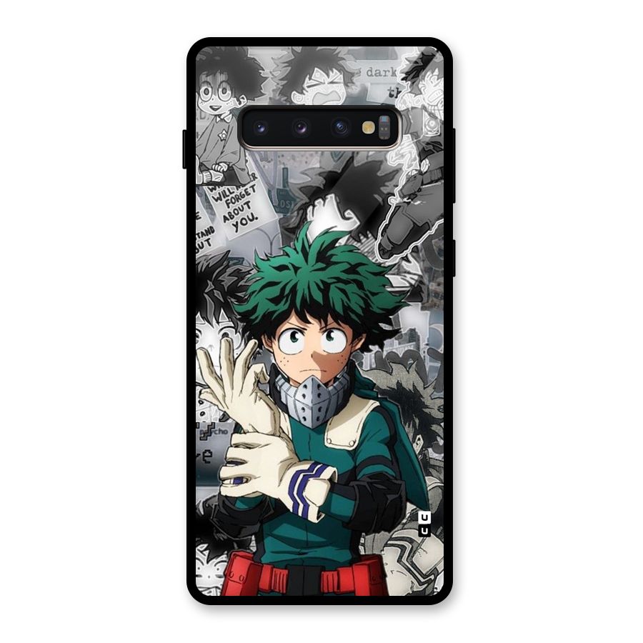 Izuku Midoriya Glass Back Case for Galaxy S10 Plus