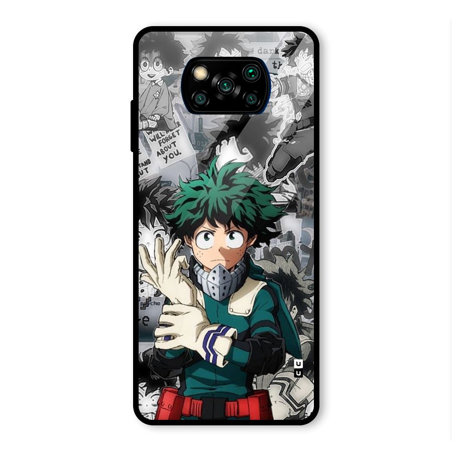 Izuku Midoriya Glass Back Case for Poco X3 Pro