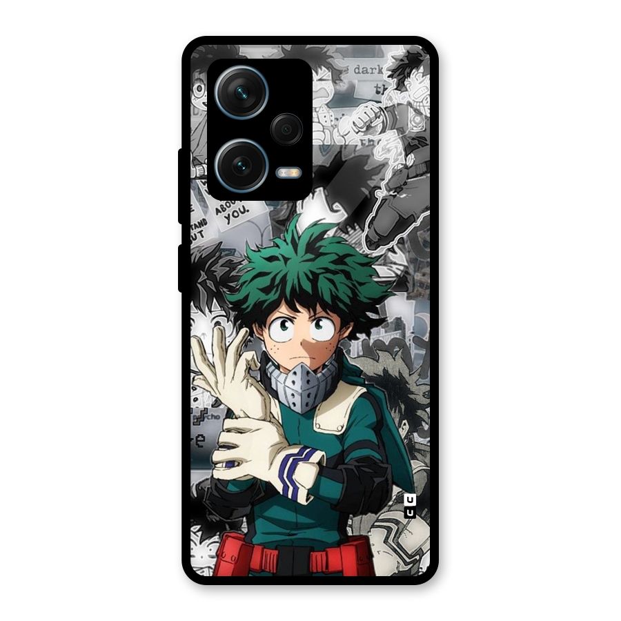 Izuku Midoriya Glass Back Case for Redmi Note 12 Pro Plus 5G