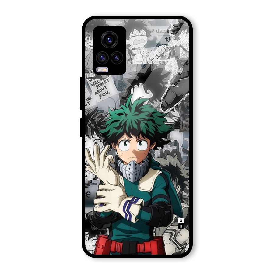 Izuku Midoriya Glass Back Case for Vivo V20 2021