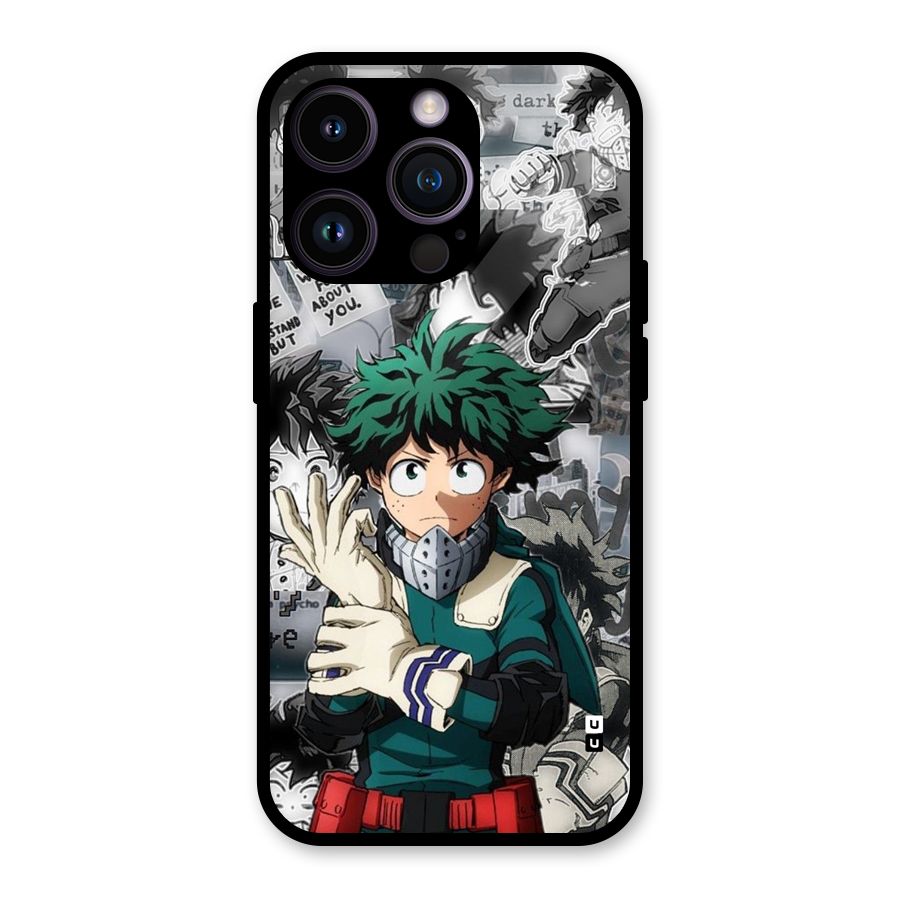 Izuku Midoriya Glass Back Case for iPhone 14 Pro