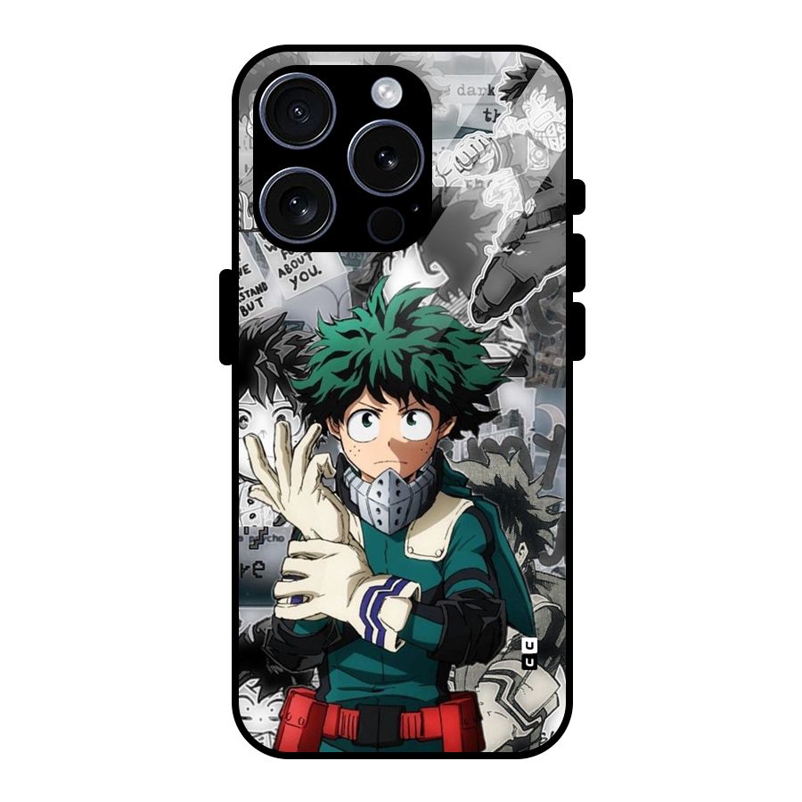 Izuku Midoriya Glass Back Case for iPhone 15 Pro