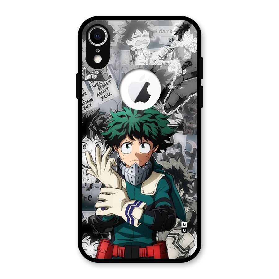 Izuku Midoriya Glass Back Case for iPhone XR Logo Cut