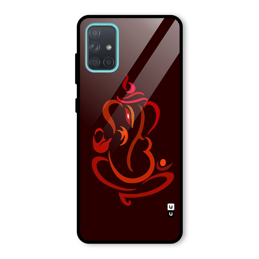 Jai Ganesha Glass Back Case for Galaxy A71