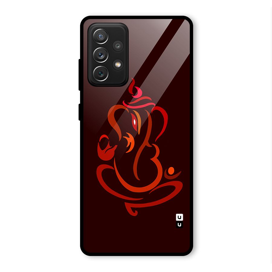 Jai Ganesha Glass Back Case for Galaxy A72