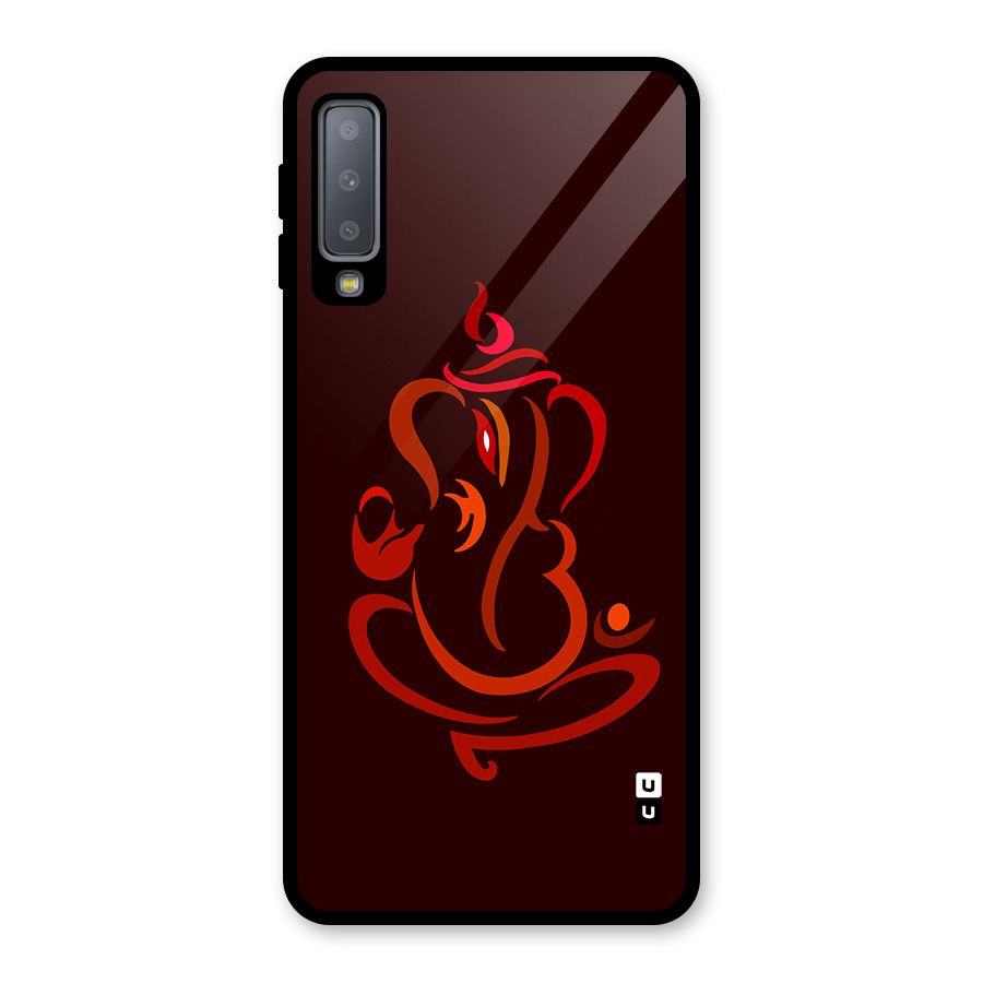 Jai Ganesha Glass Back Case for Galaxy A7 (2018)